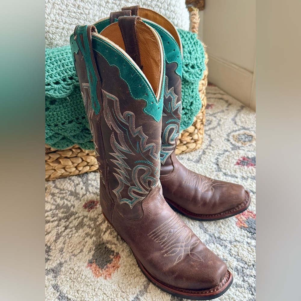 Boulet Turqueza Cowgirl Boots | Ladies Size 6.5